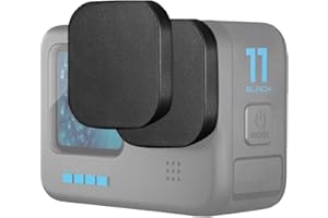 GENERIC Objektivdeckel, kompatibel mit GoPro Hero 11/10/9 (schwarz) Action-Kamera, FANZR Anti-Scratch, wasserdicht (2 Stück)
