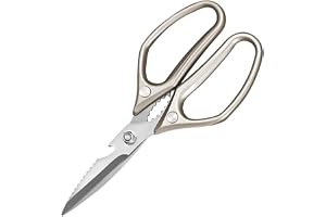 Lost Deer Kökssax med metallhandtag, rostfritt stål kycklingben vass sax med säkerhetslås och fjädermekanism (KD2)