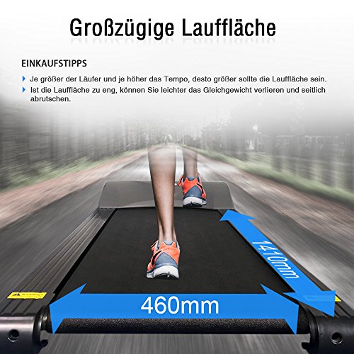 Pfingstangebot bis 05.06.2017! Fitifito 660B Profi Laufband 6PS 16km/h mit LED Bildschirm, Dämpfungssystem, 15 Trainingsmodulen inkl. HRC – Klappbar, Schwarz - 5