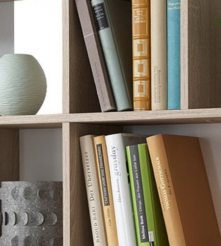 FMD Möbel 270-001 Wandregal Holz, eiche / weiß, 100 x 19,5 x 53 cm - 2