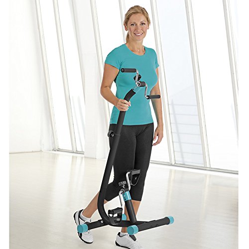 VITALmaxx 08024 Vitaltrainer „Duo“ | Trainiert Arm- & Beinmuskulatur | Regt Kreislauf an | Auch ideal für Senioren| Leichter Transport | Schwarz-Türkis - 3