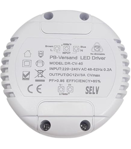 Transformateur Halogène Transmedia LT5-3L - Entrée 230V, Sortie 12V/35-105W, Protégé