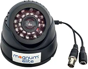 Magnum elite Secure-U CCTV Dome 24 Hour Day/Night Vision Real time Video Recording with 1080P Max Resolution Inbuilt DVR/ Memory Slot with Tv Video Output 4.12v Power Adapter with 32GB Memory Card.