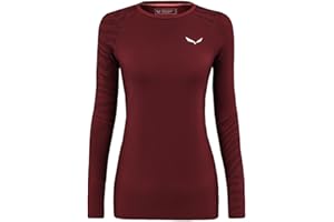 SALEWA Cristallo Warm Amr W L/S Tee. Maglietta a Maniche Lunghe Donna