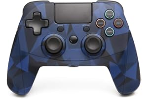 Snakebyte PS4 GAME:PAD 4S - Wireless bluetooth Controller for PlayStation 4 / PS4 Slim / Pro, analog dual joysticks, PC compatible (Windows 7/8/10), 3.5mm headphone jack, touchpad, Cameo Blue