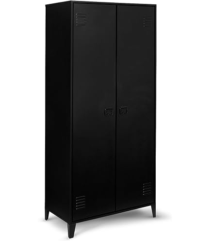 Armoire Rustique En Bois D'Ingénierie - 82,5 X 51,5 X 180 Cm | Rangement Chambre, Style Ancien, Avec Portes Et Étagères - 9