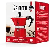Bialetti - Moka Color: Iconic Stovetop Espresso Maker, Makes Real Italian Coffee, Moka Pot 1 Cups (2 fl oz), Aluminum, Red