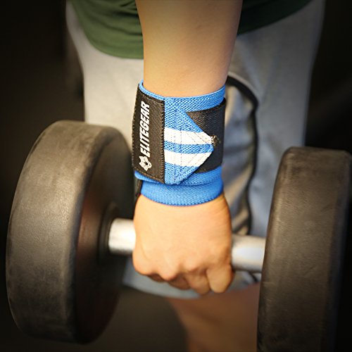 Handgelenkbandage (2er Set) mit 45cm Länge – EINFÜHRUNGSPREIS – Profi-Bandagen für Kraftsport, Fitness-Training, Bodybuilding & CrossFit – Premium Wrist Wraps – geeignet für Männer & Frauen - 5