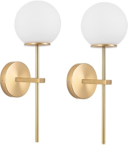 Moderne wandlamp glas, glazen bol - De Lampfabriek