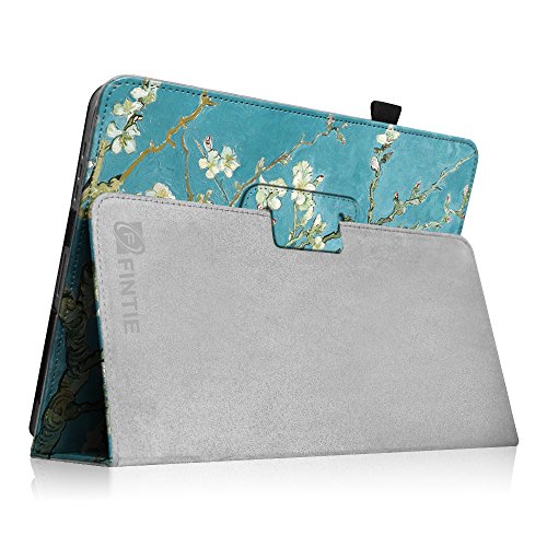 Fintie Apple iPad 1 Hülle Case Schutzhülle Etui Tasche – Folio Slim Fit Ständer Kunstleder Smart Cover mit Stylus Loop für iPad 1st Generation, Mandelblüten - 3