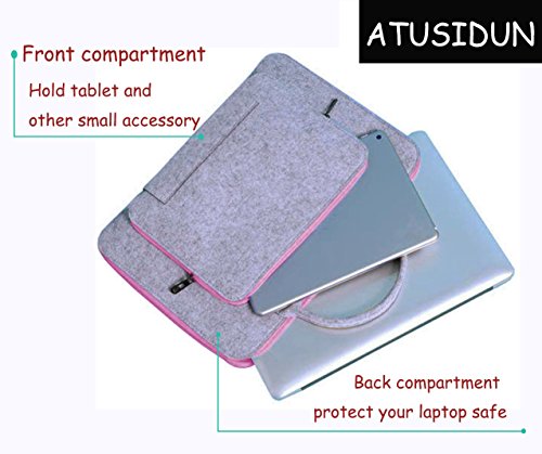 16 Zoll Laptop Schutzh  lle Filz Tasche H  lle Sleeve Case Laptoptasche Notebooktasche Rosa