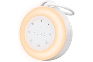YGiTK Máquina de Ruido Blanco para Dormir Bebé, 24 Sonidos Relajantes，Sonido Blanco Bebe, Variedad de Sonidos Naturales con Luz Nocturna Regalo para Niños Guardería Sueño Meditación Yoga