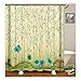 Produktbild KnSam Duschvorhang Anti-Schimmel Wasserdicht Vorhänge an Badewanne Bad Vorhang für Badezimmer Blume Baum Vögel 100% PEVA inkl. 12 Duschvorhangringen 165 x 200 cm