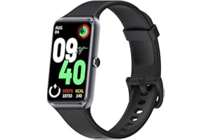 SANZEN Orologio Smartwatch Donna Uomo, 1,47’’ Display Fitness Tracker, Smartwatch Pressione Sanguigna, Contapassi Polso Monitoraggio Della Frequenza Cardiaca, Smart Band Compatibile con Android e iOS (nero)