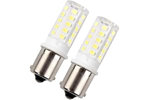 HRYSPN 1156 12V 24V Glühbirne 5 Watt, Weiß Licht, Singlekontakt Mit Schutzhülle für Outdoor Landschaft Beleuchtung, etc (2 Stück)