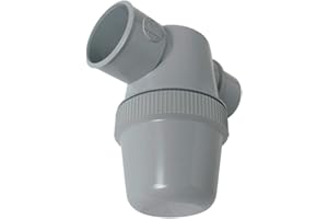 siphon de lavabo - a coller - entrée horizontale - diamètre 50 mm - nicoll yj1c - gris