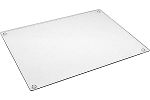 DEENZ Extra Large Completely Clear & Flat Float Glass Worktop Saver - 50cm x 40cm