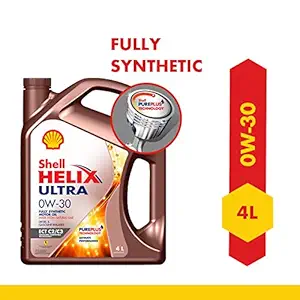 Shell Helix Ultra ECT 0W30 API SN, ACEA C2/C3 Fully Synthetic Engine Oil for Petrol, Diesel and Hybrid Cars (4 L)