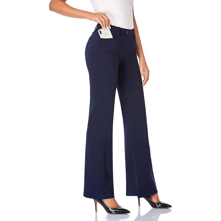 GORGLITTER Damen Breite Bein Hosen Elegant Auzughose Mit