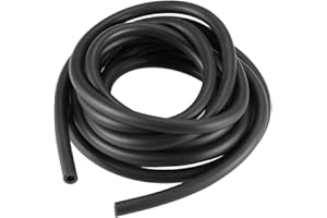 sourcing map tubo tubo tubo nero, 6 mm (15/64") ID x 10 mm (25/64") OD 4 m NBR olio lubrificante tubo del motore