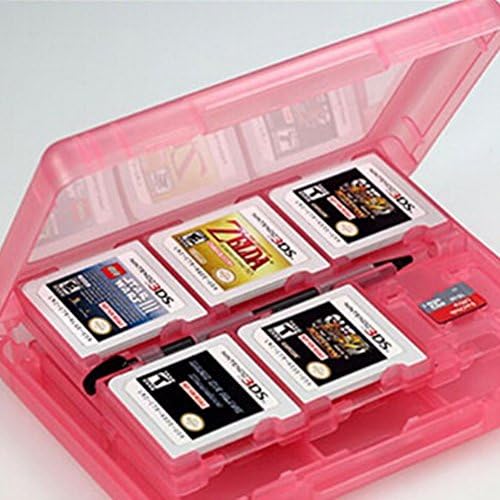 Bei wang 28-in-1 Game Card Case Holder Cartridge Box for Nintendo 3DSXL Games (Pink)