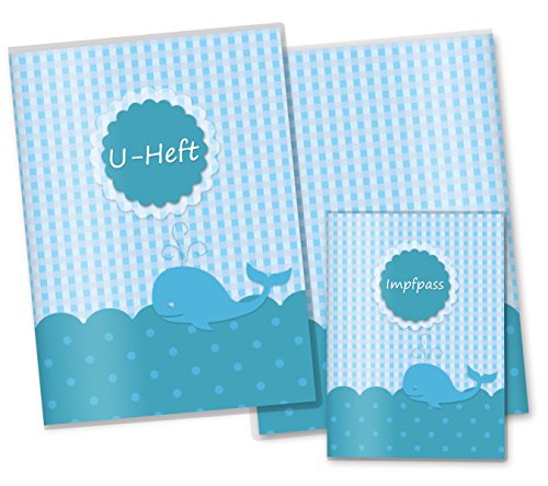 U-Heft Hülle SET Walfisch Untersuchungsheft Hülle & Impfpasshülle