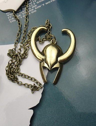 christinac- Thor The Necklace Cosplay Dark Gold Alloy Loki World Model Helmet