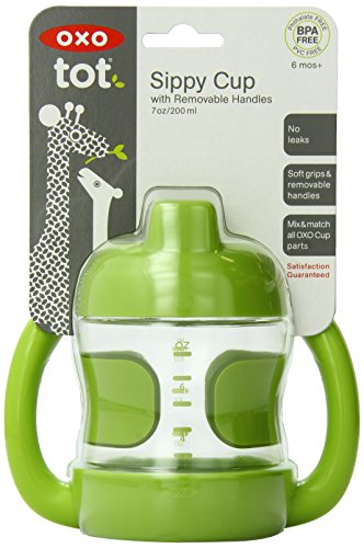 OXO Tot - Vaso con asas y boquilla (200 ml), color verde