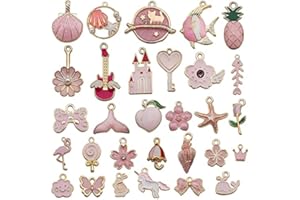 CENRONG Ciondoli Assortiti Smaltati 100 Pezzi Ciondoli di Creazione di Gioielli per Collane, Bracciali, Gioielli, Borse e Orecchini da Appendere alla Caviglia, Decorazioni Fai da te