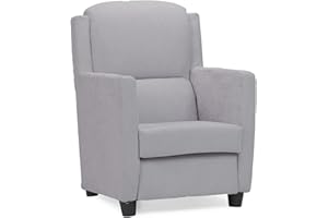 SILLONEA Sillón Infantil Petit- sillón orejero para niño Menores de 7 años. Ideal para Sala de Juegos o salón.(Tamaño: 71 x 58 x 63 cm) Tapizado en Tela Antimanchas- Color (Gris)