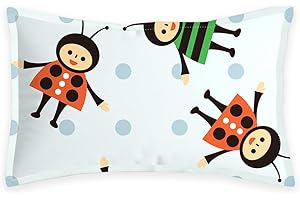 IKOPFLN 40 * 60cm patrón de abeja funda cojin fundas almohadas Funda de Almohada para Bebé Funda de Almohada de Viaje Suave y Transpirable para Niño y Niña