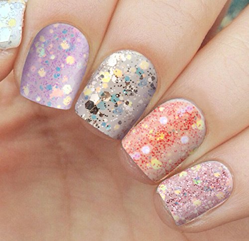 Gellen glitzer Puder für Nageldesign 12 Farben #set 1 - 4