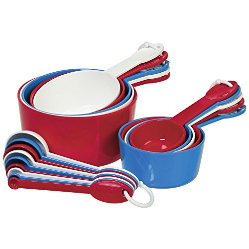 Progressive MEASURING CUP & SPOON SET 19 piece Red White & Blue - 2