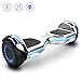 Produktbild 2WD Hoverboard 6.5'' ElektroScooter Rad-selbstausgleichender Roller Zwei mit Bluetooth und. LED-Licht-elektrischem Roller 6.5"- UL bestätigte 2 * 350W (ES09-Silber)
