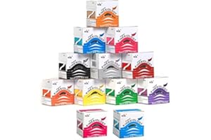 ‎NASARA Nasara Original Kinesiologie Physio Sport Tape: Sparset mit 12 Tapes für Sport und Medizin, Rollengröße 5cm x 5m, Mix mit 2x pink, 2x türkis