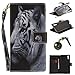 Produktbild PU für Sony Xperia XZ Hülle Case Tiere Landschaft Hülle für-Sony Xperia XZ Handyhülle Brieftasche Book Type PU Leder +TPU Innere Tasche Bunt Gemalt Magnetverschluss Ledertasche Cover,+ Stöpsel Staubschutz (1)