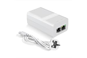 PROCET POE SYSTEM PROCET Gigabit PoE Injector 36V-55V 15.4W/30W IEEE802.3af/at Standard Compliance Ethernet Adapter for CCTV Camera, UniFi U6 Mesh Pro, U6-LR, U7 Pro, G5 Pro, Video Doorbell, eero PoE 6 Wireless AP