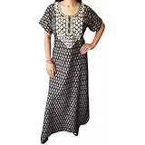 Indiatrendzs Women Nightwear Cotton Printed Embroidered Nighty (Chest : 40)