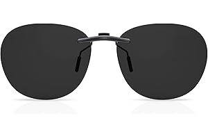 Goiteia Lunettes de soleil à clipser pour enfants sur lunettes de vue, lunettes de soleil polarisées à clipser pour garçons et filles, ajustement compact, ne se replie pas