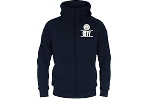 MANCHESTER CITY Mens Hoody Zip Fleece OFFICIAL Football Gift
