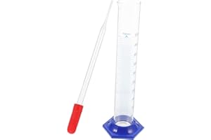 BALACOO 2Pcs 500ml Glass Measuring Cylinder Dropper Set Laboratory Chemistry Equipment