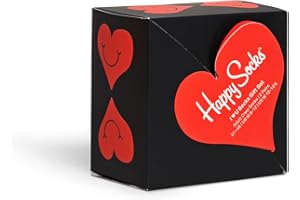 Happy Socks pack de 2 calcetines de corazones de San Valentín, calcetines estampados divertidos y originales de regalo
