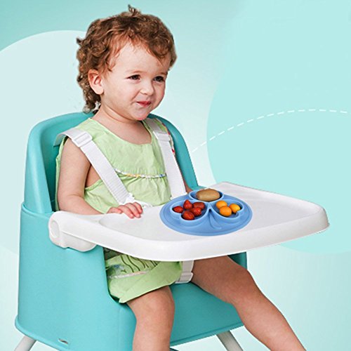 RayMoon Baby Rund Kreative Klee Designer Anti-Rutsch Silikon Platzdeckchen Tischset Essgeschirr - 9