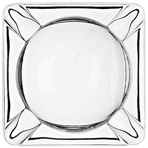 Aschenbecher, Ascher aus Bleikristall, Zigarre Zigarette „CASABLANCA“ 11 x 11 cm, transparent, Blei Glas, moderner Style (GERMAN CRYSTAL powered by CRISTALICA) - 4