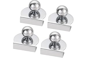 HEUSKAY 4 pezzi maniglia in vetro con clip di vetro, ferro senza forare clip per porte morsetti, maniglie manopole per vetrine, vetrine da 3 a 5 mm