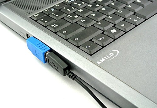 COM-FOUR® Set Adapter USB 3.0 SuperSpeed Stecker auf Buchse rechts + links gewinkelt blau - 3