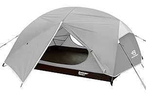 ‎BESSPORT Bessport Zelt 2/3 Personen Camping Zelt 2 Türen Ultraleicht wasserdicht leicht und einfach zu Bauen Belüftetes 4 Jahreszeiten Kuppelzelt geeignet für Outdoor Wandern und Bergsteigen