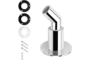 AVCXEC Durch Rumpf Auspuff Hautanpassung, Edelstahl 316 Schiffsauspuff Rohrauspuff Schiffshardware Zubehör, Hull Auspuff Haut Montage für Boot Auto LKW Marine-Auspuffrohr, Gebogen 24mm