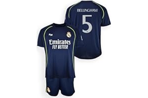 Strój wyjazdowy Real Madrid 25/26 dla dzieci - rozmiary 116 do 164 - Sezon 2025/2026 - Strój wyjazdowy Real Madrid dla dzieci - Oficjalny produkt dla fanów