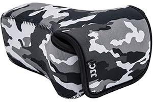 JJC Ultralekki neoprenowy futerał na aparat torba do przechowywania DSLR pokrowiec ochraniacz do Sony A6600 A6500 A6100 A6300 A6400 A5100 NEX-5N +55-210 mm obiektyw Fujifilm X-T30 X-T20 X-T10 Olympus